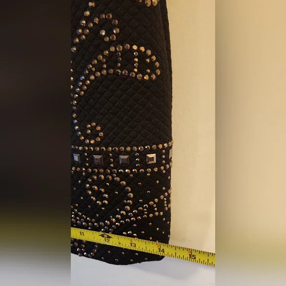 bebe Studded Embellished Black Mini Dress Size Extra Small - Picture 13 of 16